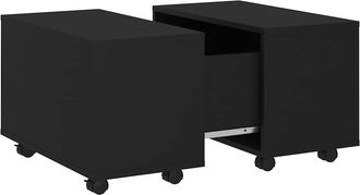 vidaXL Vidaxl Tavolino Da Salotto Nero 60x60x38 Cm In Legno Multistrato