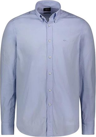 Paul & Shark C0P3031477 Shirt - Heren - Zakelijke Overhemden - Blauw - 4XL - Katoen - Overhemden