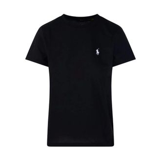 Ralph Lauren T-Shirts, female, Black, Size: XS Logo Detail Crew Neck T-Shirt