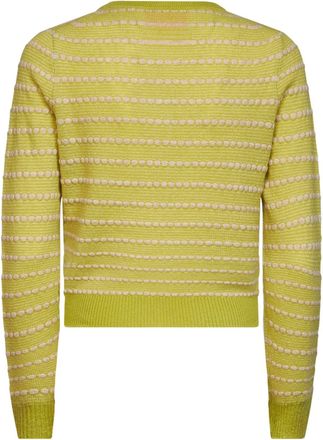 Guest In Residence Womens Cardigan Jane Pebble Stripe Green Silk Cardigans Sweater