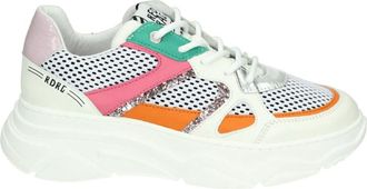 Red-Rag Schoenen, Dames, Veelkleurig, 40 EU, Leer, Witte Gestippelde Meisjes Lage Schoenen