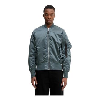 Alpha Industries Ma-1 Base Flight Jacket - Heren - Bomber jackets - Blauw - L - Polyester - Jassen