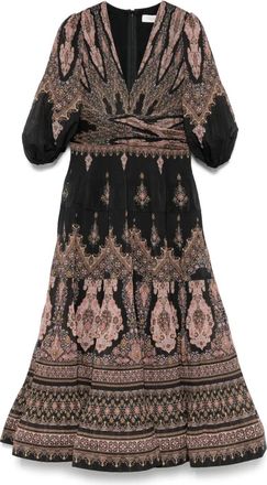 Zimmermann Abito midi plissé - Nero