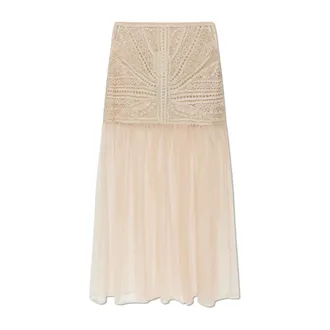 Ulla Johnson Dames, Rokken, Beige, Maat: S Viscose