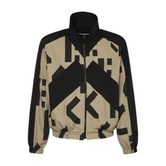 Kenzo Monogram Patchwork Zip-Up Sweatshirt - Heren - Vesten met rits - Zwart - XS - Polyester - Hoodies & sweatvesten