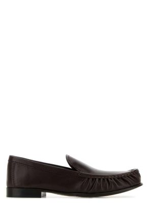 Miu Miu Dark Brown Leather Loafers
