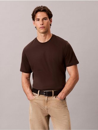Calvin Klein Mens Supima Cotton Crewneck T-Shirt - Brown - XL