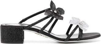 Rene Caovilla Sandali con cristalli - Nero