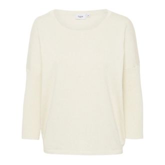 Saint Tropez Jersey Cuello R Ice- Mangas 3/4 - Knitwear - Mujer - Blanco - 2XL