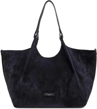 Gianni Chiarini Dua Suede Hobo Tas - Dames - Shoppers - Zwart - ONE Size - Leer - Tassen