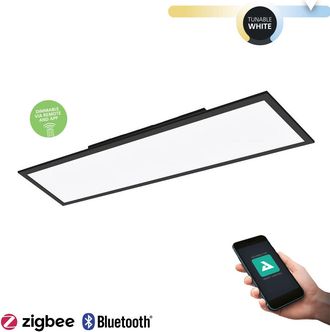 Eglo Plafoniera Moderna Salobrena-z Alluminio Nero Luce Led Integrato 33,5w Ip20