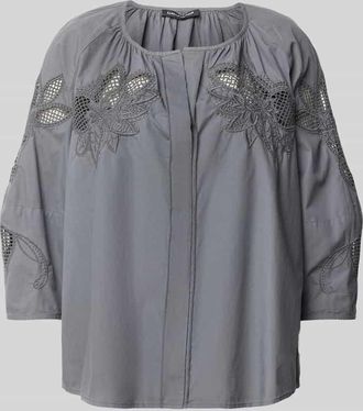 Luisa Cerano Luisa Cerano Relaxed Fit Bluse mit 3/4-Arm in Graphit, Gr&ouml;&szlig;e 38