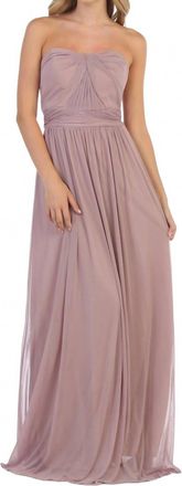 EVA Off The Shoulder Gown In Mauve