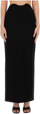 Staud Petunia Rok - Dames - Maxi Rokken - Zwart - M - Nylon - Rokken
