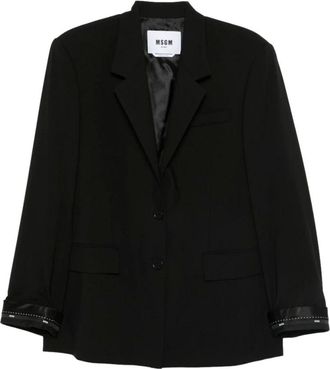 Msgm Msgm, Dames, Jassen, Zwart, Maat: XS Wol