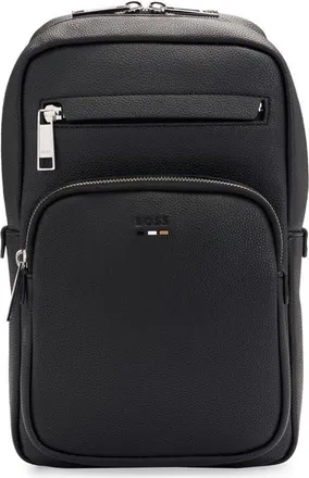 HUGO BOSS Ray Faux Leather Sling Bag in Black at Nordstrom
