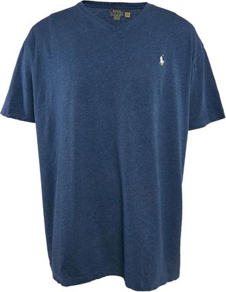 Ralph Lauren T-shirt in jersey con scollo a V - Blu