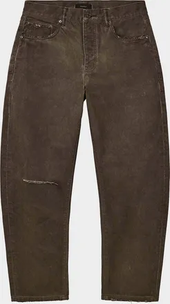 Purple Whiskered Straight-Leg Jeans