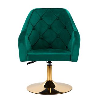 OEM Sill&oacute;n Giratorio 4rico Qs-bl14g De Terciopelo Verde