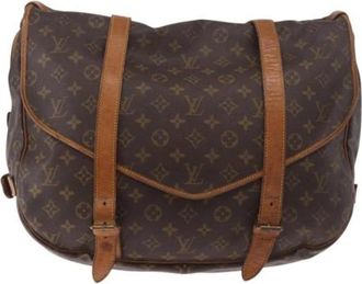 Louis Vuitton Pre-owned Vintage Shoulder Bag - Dames - Vintage Schoudertas - Bruin - ONE Size - Leer - Vintage