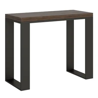 Itamoby Consolle Apribile 90x45/90 Cm Tecno Libra Noce Telaio Antracite