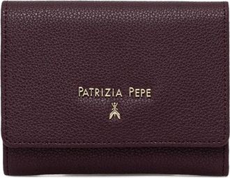 Patrizia Pepe logo-lettering wallet - women - Viscose/CALFSKIN - One Size - Purple