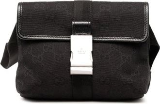 Gucci Pre-owned Belt Bags, female, Black, Size: ONE SIZE Pre-owned Leather Belt Bag