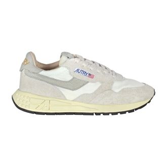 Autry Sneakers, female, Gray, Size: 7 US Leather and nylon sneakers with suede details