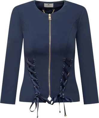 Elisabetta Franchi Giacca con zip - Blu