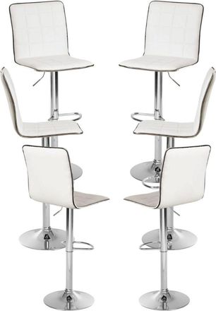 Regalos Miguel Packs Taburetes Cocina - Pack 6 Taburetes Likod - Blanco