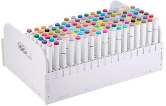 OEM Esta Caja Organizadora Cuenta Con 204 Compartimentos Para Marcadores, L&aacute;pices, Pinceles Y Otros Materiales De Manualidades. Es Blanca, De Altura Regul