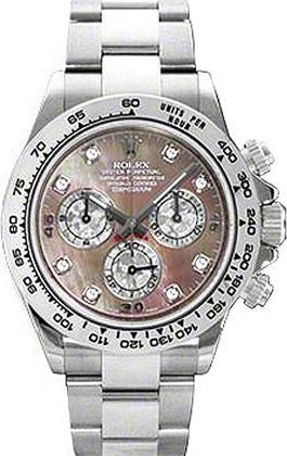 Rolex Pre-owned Rolex Cosmograph Daytona Chronograph Diamond Black Mother of Pearl Dial Mens Watch 116509BKMDO