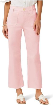 Lilly Pulitzer Harleen High-Rise Crop Jeans Womens Clothing Pink Muse : 14 27, Cotton/Denim/Elastane