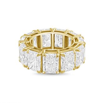 Diana M. Jewels 14kt yellow gold 15.00cts radiant lab grown diamond eternity band