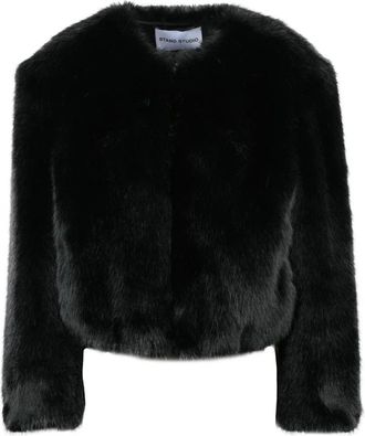 Stand Studio Stand Studio, Jassen, Dames, Zwart, S, Polyester, Giubbotto Eco
