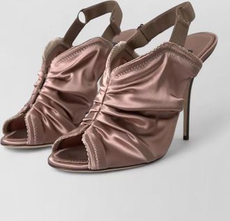 Dolce & Gabbana satin slingback stiletto sandals