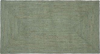 vidaXL Alfombra De &Aacute;rea Verde Oliva 100 X 200 Cm Yute Vidaxl