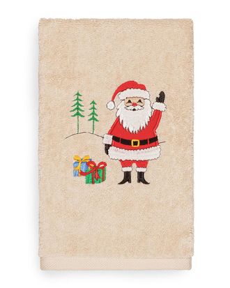 Linum Home Textiles Christmas Santa Waving Hand Towel