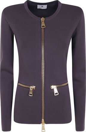 Elisabetta Franchi Sweater Zipper Detail Mk68b66e2 Ev9