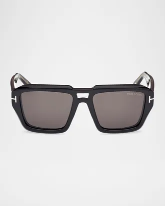 Tom Ford Men & apos;s FT1202M Acetate Rectangle Sunglasses