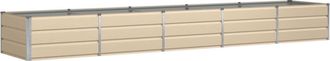 vidaXL Jardinera Marfil 400 X 80 X 45 Cm Acero Vidaxl