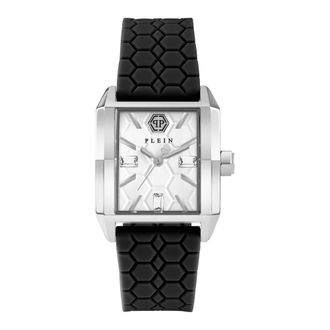 Philipp Plein Offshore Quartz Ladies Watch in Silver with Black Strap