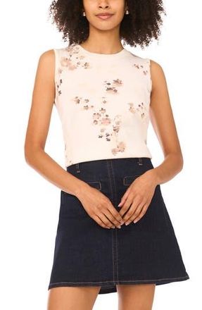 Vince Camuto Floral Sleeveless Sweater in Birch at Nordstrom Rack, Size X-Large