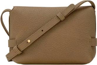 Longchamp Womens Crossbody Bag Triomphe Green Leather Calf Shoulder
