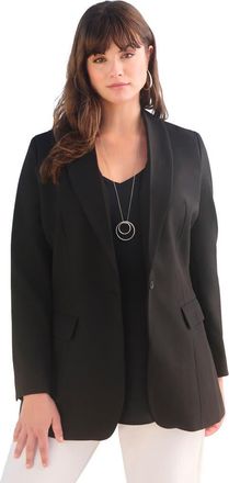 Roaman's Plus Size Bendover Blazer in Black at Nordstrom, Size 26