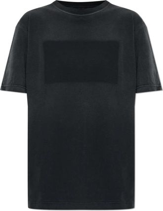 Maison Margiela T-shirt met print - Dames - T-shirts - Zwart - M - Katoen - Tops