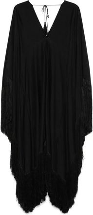 Taller Marmo fringed maxi dress - women - Viscose/Silk - OS - Black