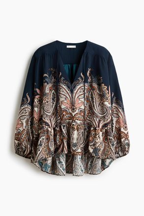 H&M Oversized Bluse - Blue