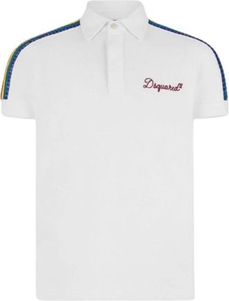 Dsquared2 Tops, Heren, Wit, L, Polo Shirt