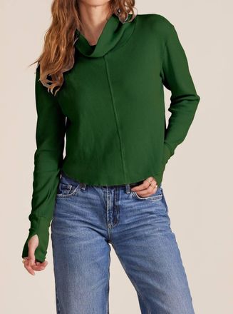 bobi Cowlneck Long Sleeve Pullover In Hunter